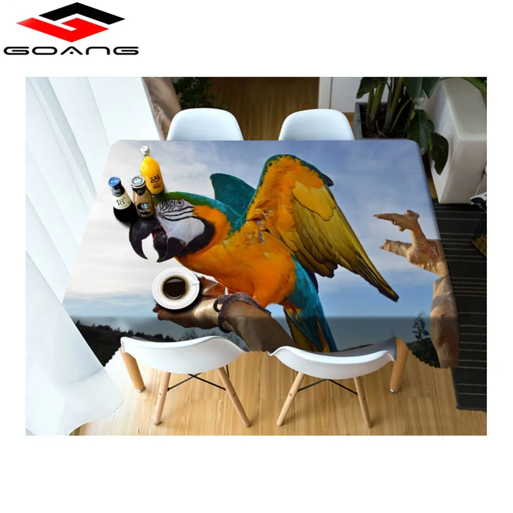GOANG 3D скатерть животное Элегантный Павлин утолщенный Водонепроницаемый