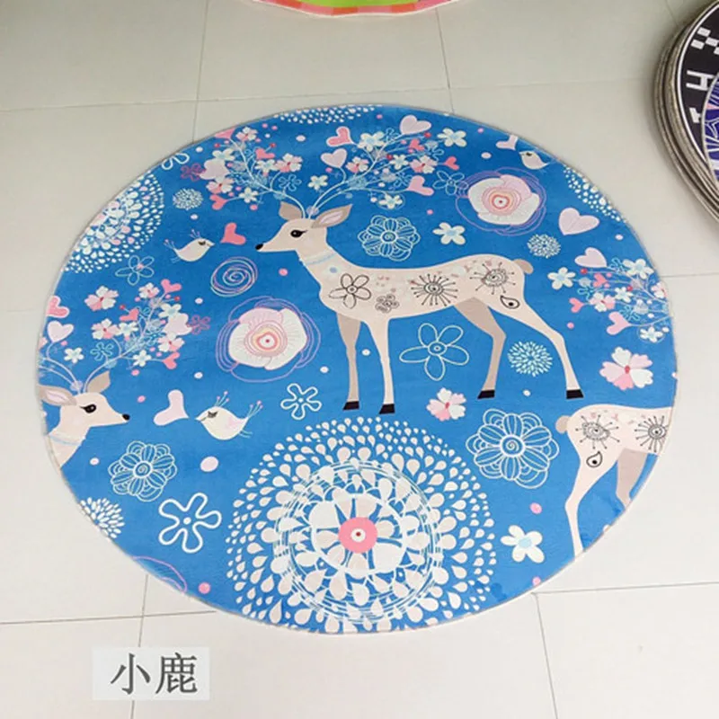 Мультяшный круглый ковер с большой площадью детская спальня игровой коврик