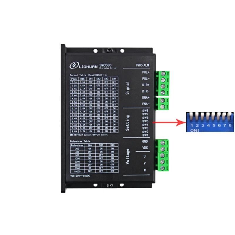 Оригинальный Lichuan 3 фазы NEMA23 NEMA34 Гибридный Драйвер шагового двигателя DSP DC36V 5.7A