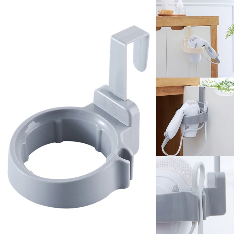 Пластиковая кольцевая дверь крюк ванная фен Подставка для хранения Органайзер
