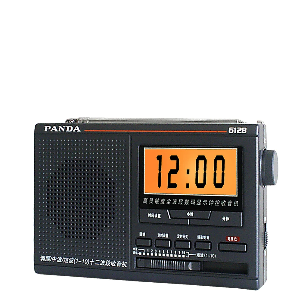 Panda 6128 радио FM/средняя волна/коротковолновый 12 диапазона вещания кампуса колледжа вход осмотр времени цифровой радио