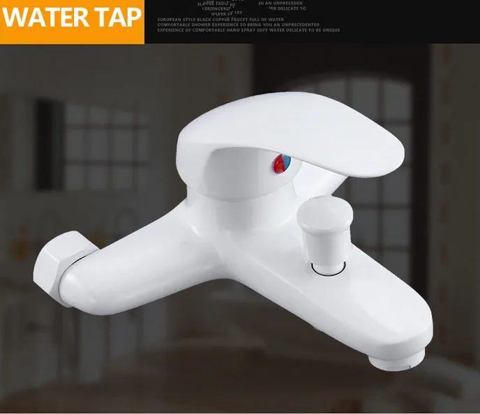 Бесплатная доставка европейский стиль медный душевой набор белого цвета для