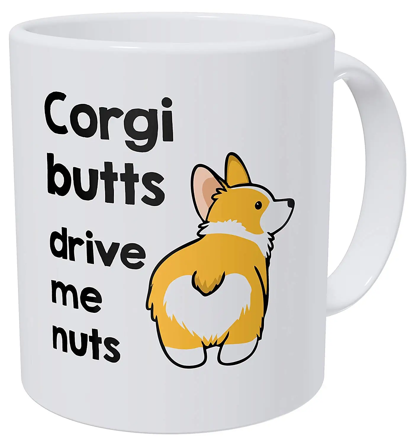 Забавная кофейная кружка Corgi Butts Drive орехи сердце ягодицы 11 унций | Дом и сад