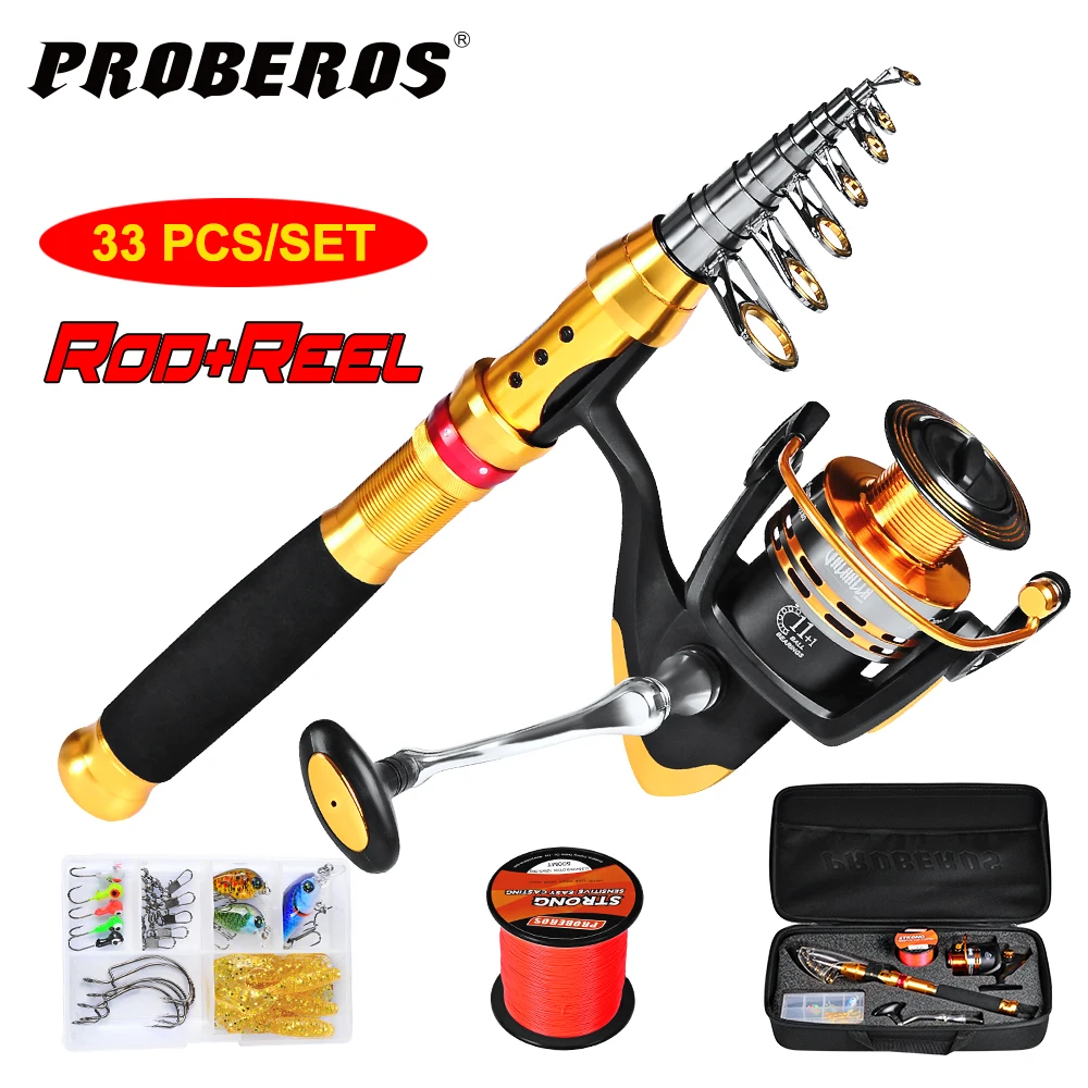 Новый PRO BEROS Удочка + катушка леска рыболовные снасти набор комплекты колес с