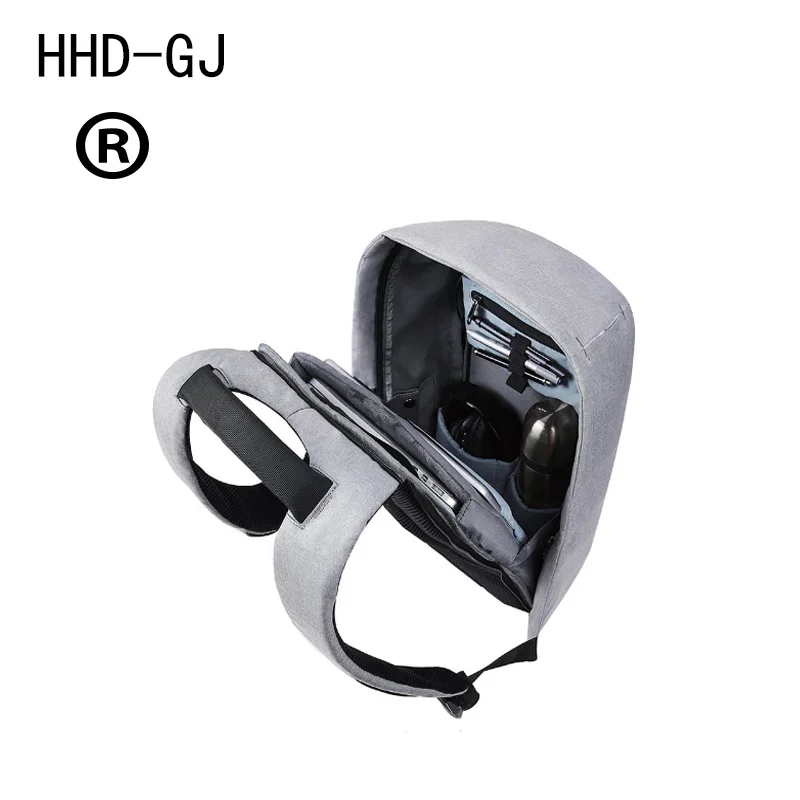 HHD GJ водонепроницаемый мужской рюкзак USB зарядка Студенческая сумка для ноутбука