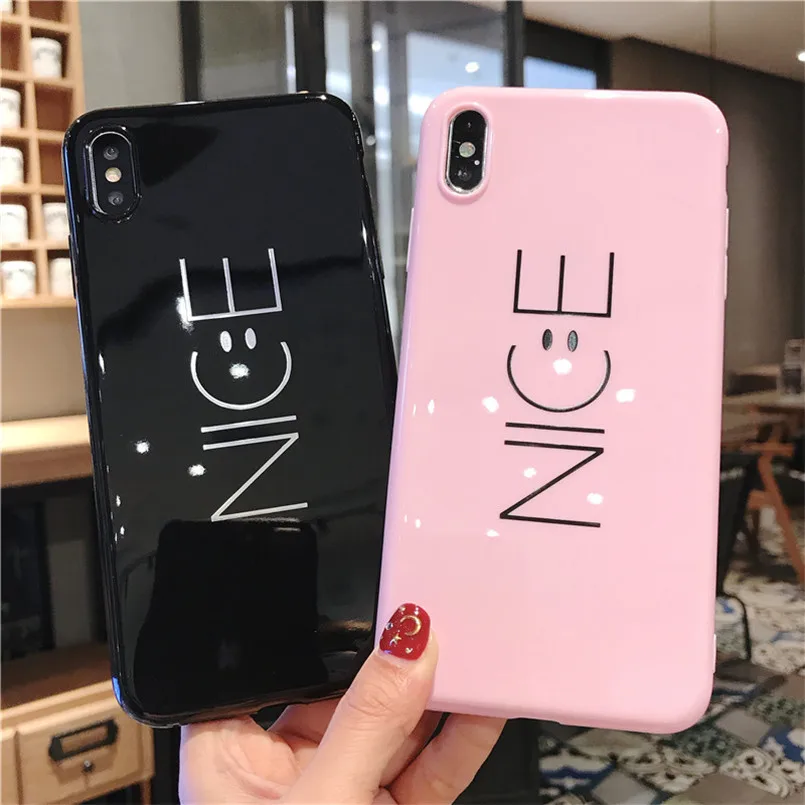 WLMLBU для iPhone 7 8 Plus XS Max XR Xs чехлы телефонов с буквенным принтом X 6 6S мягкая задняя