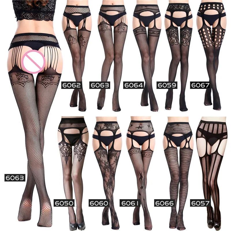 hot Sexy LingerieHigh Elastic Thin Tights Stockings Open Crotch Pantyhose Female Ultrathin Hosiery Free Size Fishnet Panty | Тематическая