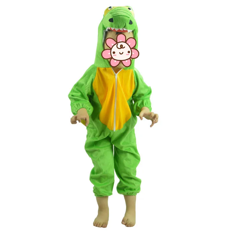 Children Green Dinosaur Costume Kids Boy Girl Animal Cosplay Costumes Jumpsuits Carnival Party Dress Decor Halloween Christmas |