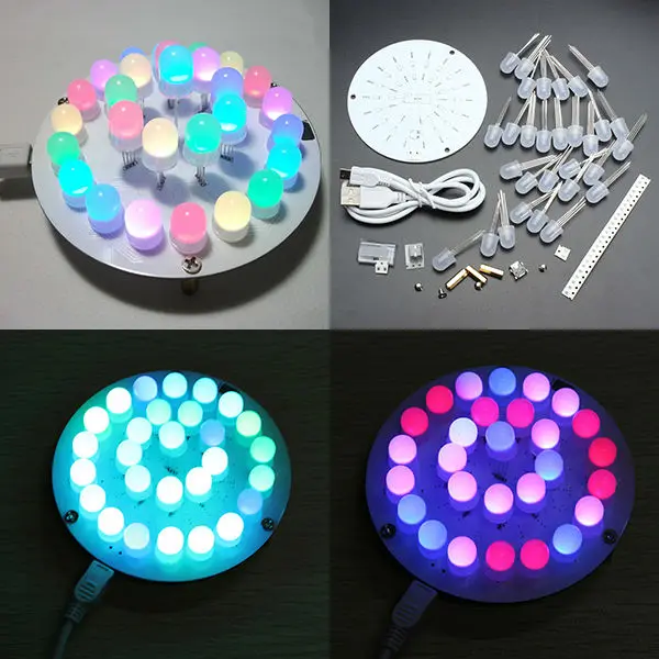 DIY WS2812 полный Цвет RGB светодиодный сенсорные клавиши Аврора башни комплект модуль