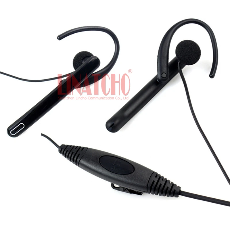 new PTT GP328 GP338 PRO5150 PRO5350 walkie talkie interphone two way radio earphone earpiece ear bar mic