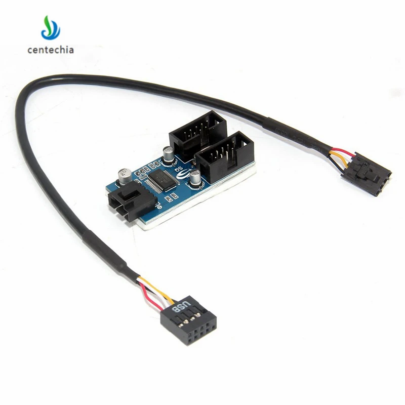 Centechia 1 шт. материнская плата USB 3. 0 9pin к 4 разделитель удлинитель PCB чипсет ПК Чехол