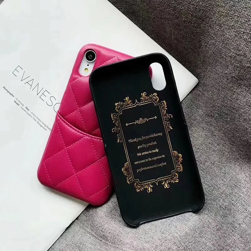 Роскошный фирменный классический сетчатый кожаный чехол для телефона из овчины