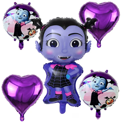 5 шт./лот фольги вампира Гелиевый шар Принцесса Маленькая девочка вампир