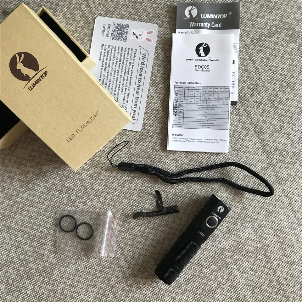 LuminTop EDC05 CREE XPL светодиодный брелок фонарик с магнитом 14500 AA мощный EDC светильник для цеха