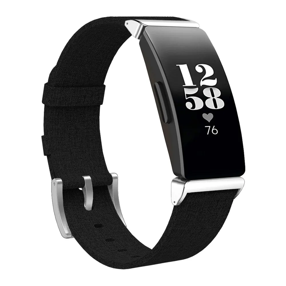 Watch Bands For Fitbit Inspire/Inspire HR Heart Fitness Tracker Classic Canvas Straps With Metal Connector Replacement Wristband |