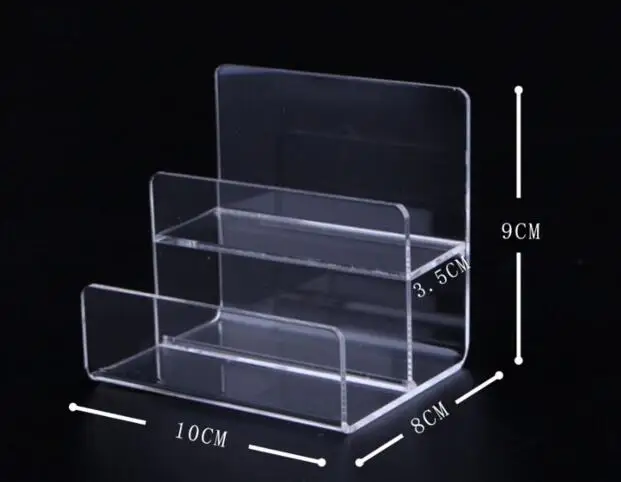 Clear 2 layers Модный акриловый Органайзер для макияжа, кошелек, полка для солнцезащитных очков, подставка для мобильного телефона, кошелек, косметический стенд, держатель - Цвет: Clear 2 layers