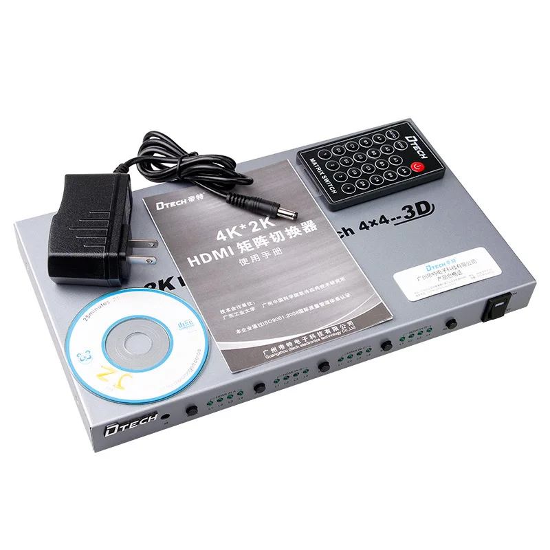 DT 7444 HDMI матричный коммутатор 4 в out HDMI4K ultra HD матрица переключатель 3D| |