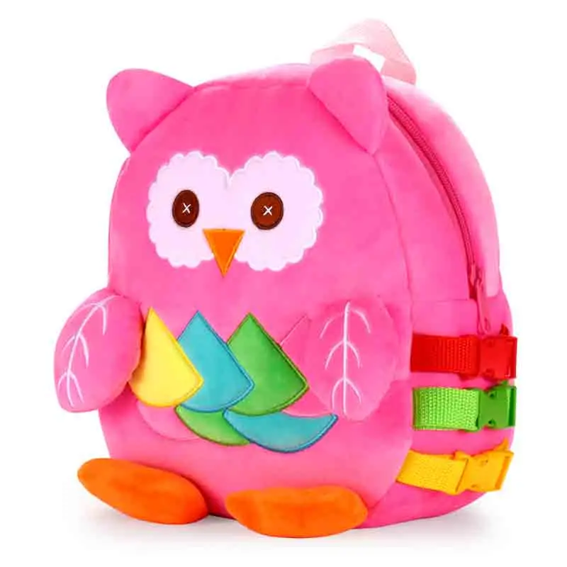 Розовый Милый Плюшевый Рюкзак-Сова Kawaii Кролик Рюкзак Мягкая игрушка кролик розовый синий детская школьная сумка подарок Детская игрушка для маленькой девочки - Цвет: Розовый