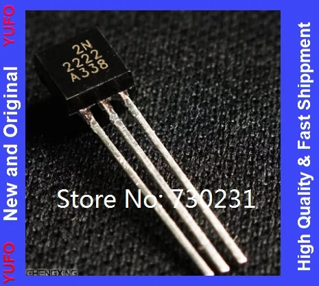 100 шт. транзистор 2N2222 2N2222A TO 92 Новый и оригинальный IC Бесплатная