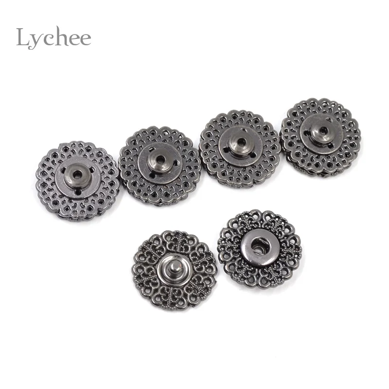 Lychee Life 5 шт./компл. металлическая кнопка в форме цветка Швейные аксессуары