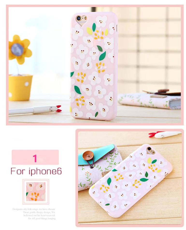 Цветной мультяшный силиконовый чехол для телефона из ТПУ iphone 5 5S 6 6s plus маленькая