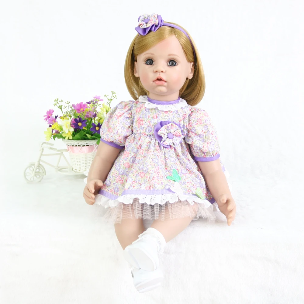 

NPK 56CM Charming girl silicone reborn baby doll toy newborn girl babies princess doll holiday gift play house toy BJD dolls lol
