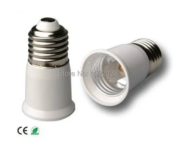 

200pcs E27 to e27 extender socket adapter LED Led Light Lamp Bulb base Holder E27-e27 converter Free Shipping