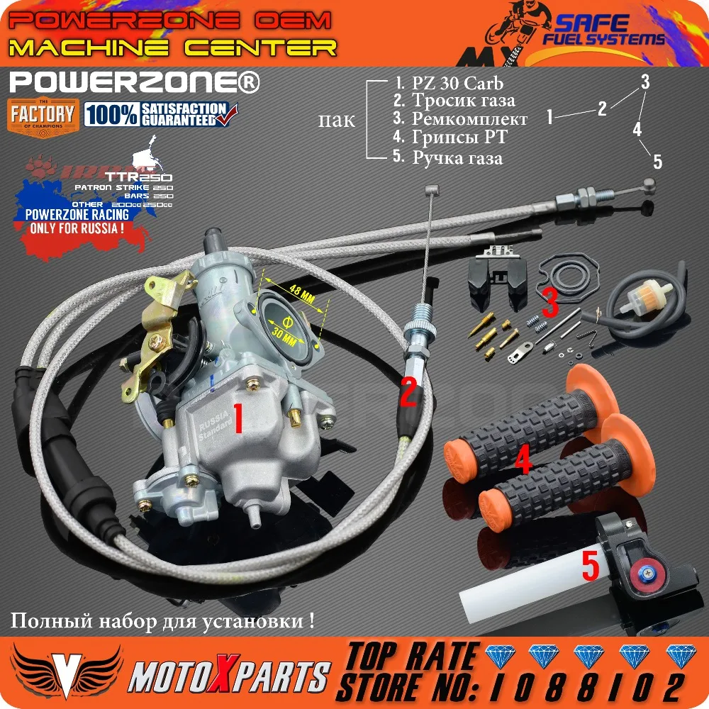 Power Zone PZ30 IRBIS TTR250 настраиваемый струйный блок питания для карбюратора Keihin 30 мм +