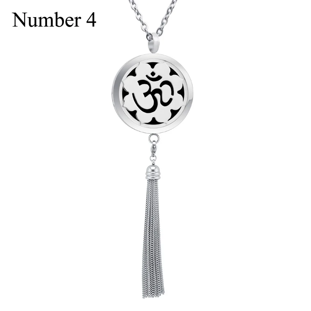 Lotus 30mm 316 Stainless Steel Aromatherapy / Essential Oils Diffuser Locket Pendant with Tassel drop shipping | Украшения и