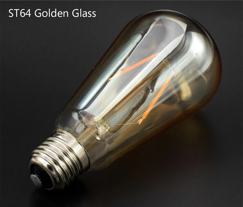 Дешевые 6 шт. 220V Винтаж Edison led диммер светильник E27 светодиодный лампы ST64 теплый белый 16 Вт Светодиодный светильник с регулируемой яркостью, ретро светильник для украшения дома