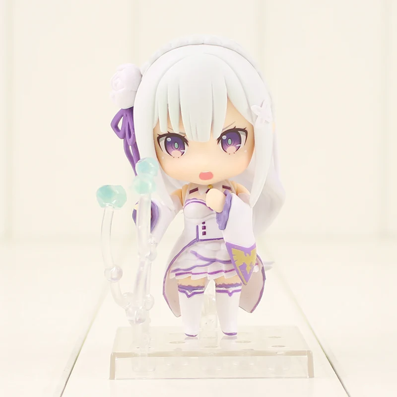 10 см аниме Re: жизнь в другом мире от Zero Emilia фигурка Nendoroid 751 Q версия ПВХ фигурка Коллекция Модель игрушки