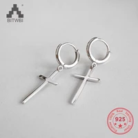 2018 new design 925 sterling silver cross earrings fashion earrings for women brincos