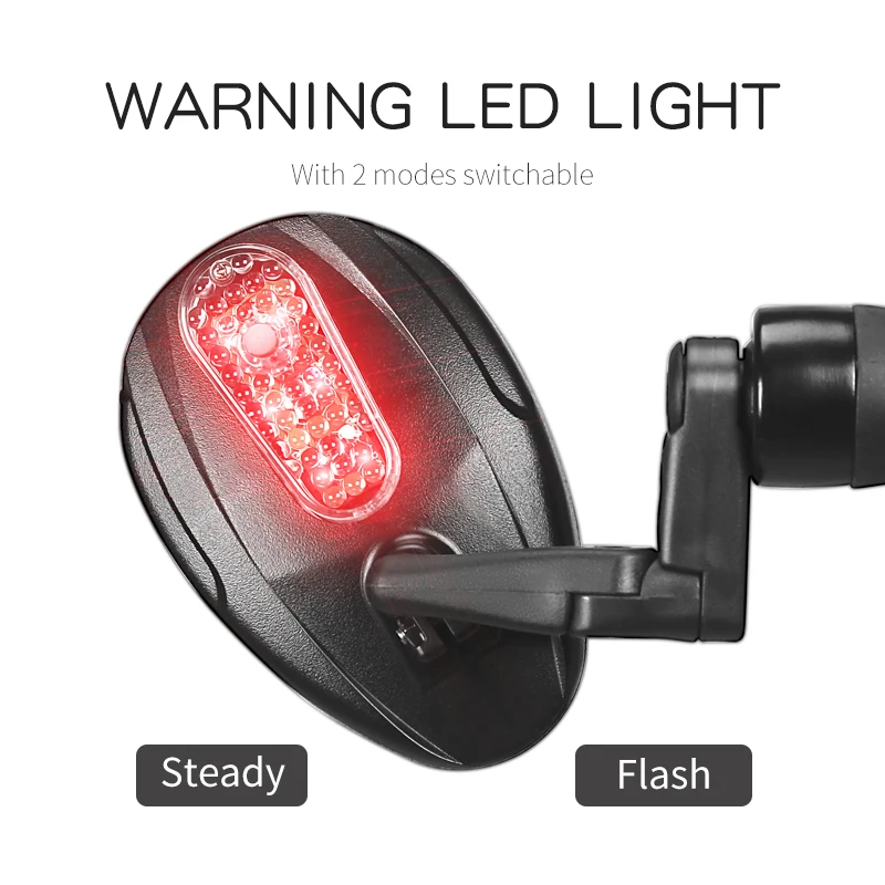 Велосипедное Зеркало заднего вида Выпуклое стекло крепление на руль бар концы