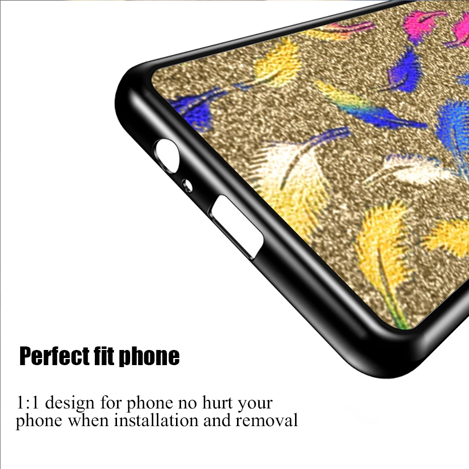 Feather Glitter case For Samsung galaxy A8 A6 S8 S9 J2 J4 J6 2018 Grand Prime J3 J5 J7 A3 A5 2017 2016 S5 Case Soft Cover |
