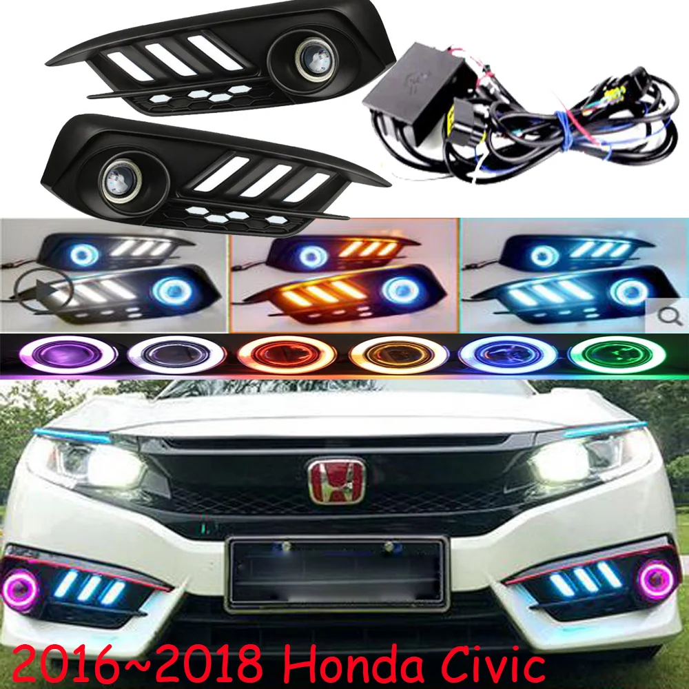 2016 ~ 2018y бампер автомобиля головной светильник для Honda Civic противотуманные