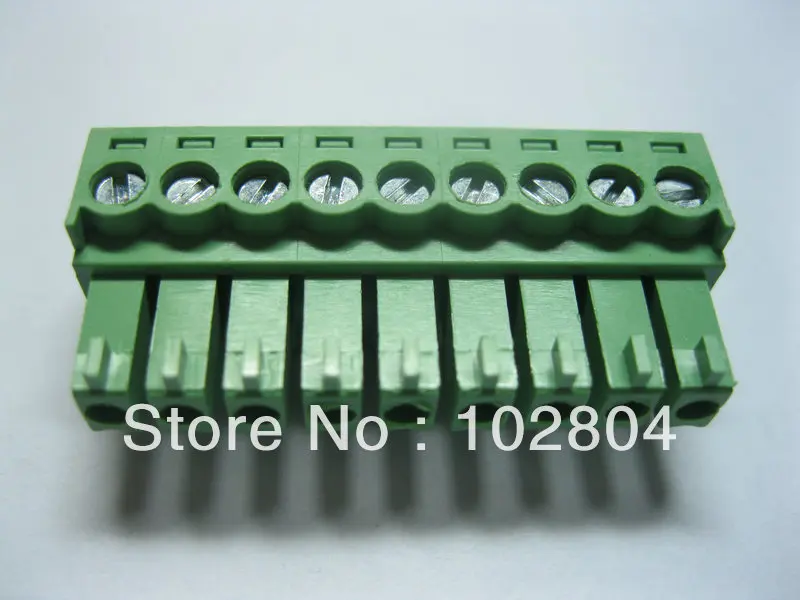 Винтовой клеммный блок коннектор 3 5 мм 9 way/pin Green Pluggable Type 15edck 15edcv высокое качество