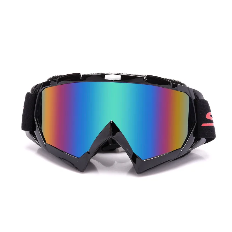 black blue lens Ветрозащитные мотоциклетные очки для мужчин и женщин, лыжные очки для сноуборда, лыжные очки lunetes velo fietsbril, очки для мотокросса - Цвет: black blue lens