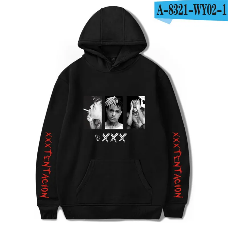Black2324 XXXTentacion, толстовки, Толстовка для мужчин и женщин, Повседневный пуловер, уличная одежда, Sudadera Hombre, толстовки в стиле хип-хоп, толстовки с забавным принтом - Цвет: Black2324
