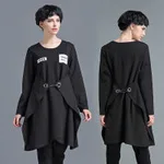 Женское Ассиметричное платье черное свободное Элегантное повседневное в двух