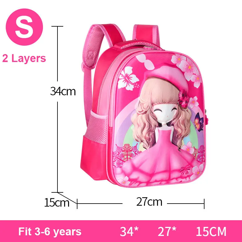 Rose Small Size 5 Мультяшная принцесса коса цветок кошка мальчик девочка детский сад детская школьная сумка рюкзак подростковый Холст Дети Студенческие рюкзаки - Цвет: Rose Small Size 5