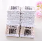 200 шт. ватные тампоны с двойной головкой, женские ватные тампоны для макияжа, наконечники для медицинских деревянных палочек, чистка ушей в носу, ватные тампоны, инструмент для макияжа