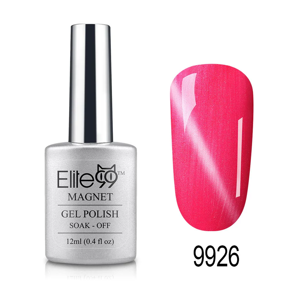 9926 Elite99 12ml Cat Eye Gel Nail Polish Soak Off Magnetic UV Gel Varnish Nail Art Manicure Gel Semi Permanent 3D Effect Gel Lacquer - Цвет: 9926