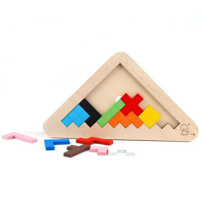 Деревянная игрушка головоломка обучение маленьких детей Дети тетрис