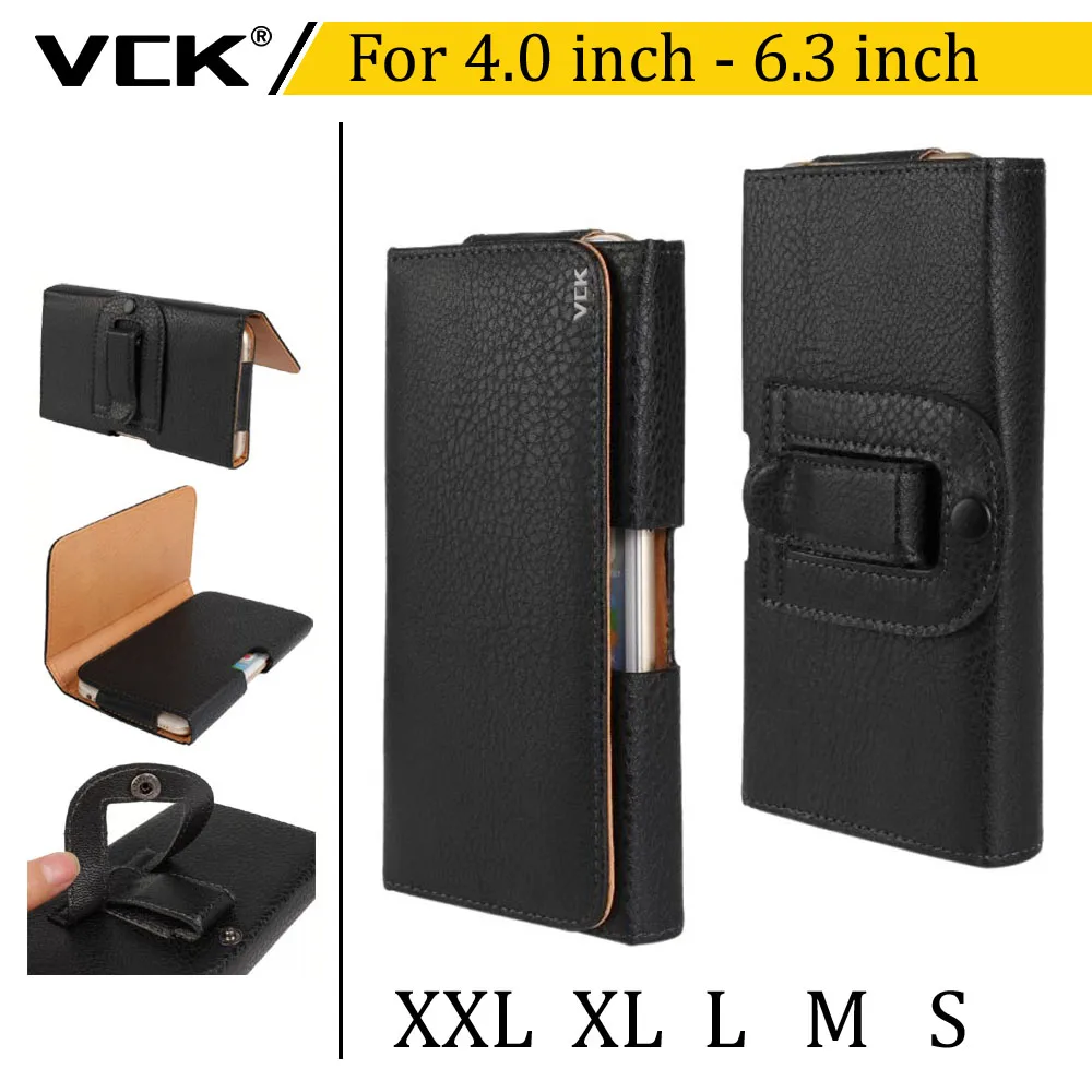 VCK универсальный зажим для ремня Litchi кожаный бумажник чехол телефона iPhone xiaomi huawei