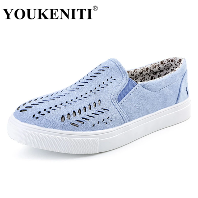 Женские кроссовки с вырезами zapatos de Vulcanized женская обувь без шнуровки