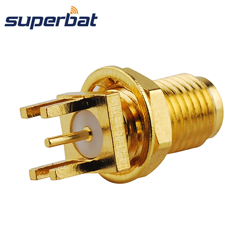 Концевой штекер Superbat SMA для монтажа печатной платы короткий коаксиальный