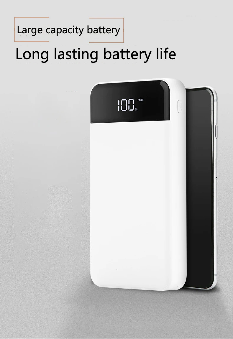 30000 мАч power bank 4USB mobile power ЖК-дисплей цифровым индикатором зарядки сокровище Тип-C мобильный источник питания для xiaomi для iphone 6/7/8 plus