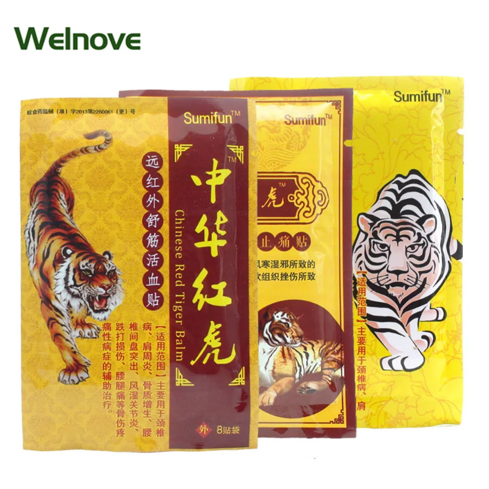 

72Pcs Chinese Medical Hot Tiger Balm Vietnam Muscle Rthritis Adhesive rheumatism Pain Plaster Relieving Patch Health Care D0957