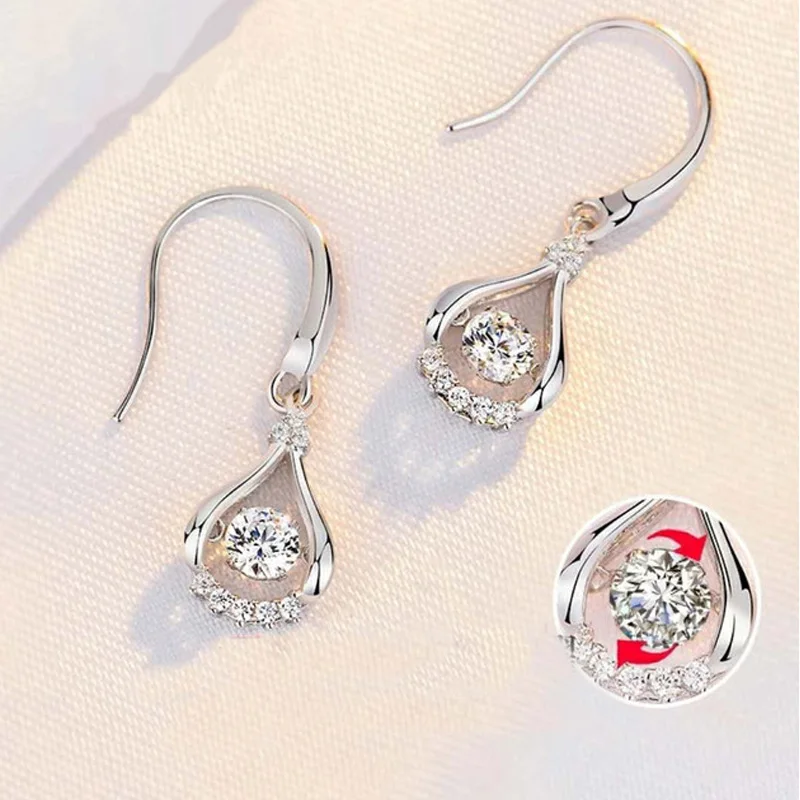 Begua Ringen, модные, 925 пробы, серебряные, циркон, висячие серьги для женщин, Настоящее серебро пробы, серьги,, вечерние, свадебные подарки