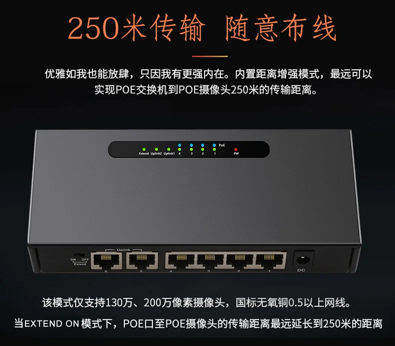 Diewu 6 Порты и разъёмы Poe коммутатор Gigabit Ethernet сетевой коммутатор Gigabit 4-Порты и разъёмы 10/100 Мбит/с 802.3At/Af Poe+ 2-Порты и разъёмы 10/100 Мбит/с коммутатор питания через Ethernet